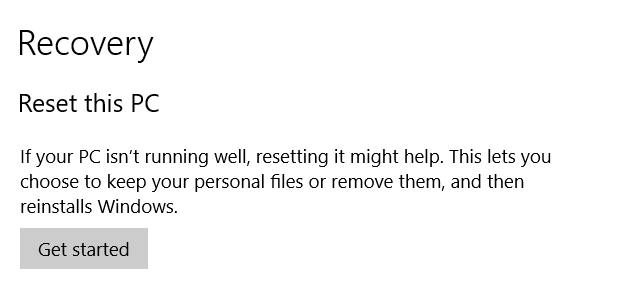 Windows Kurtarma Seçenekleri