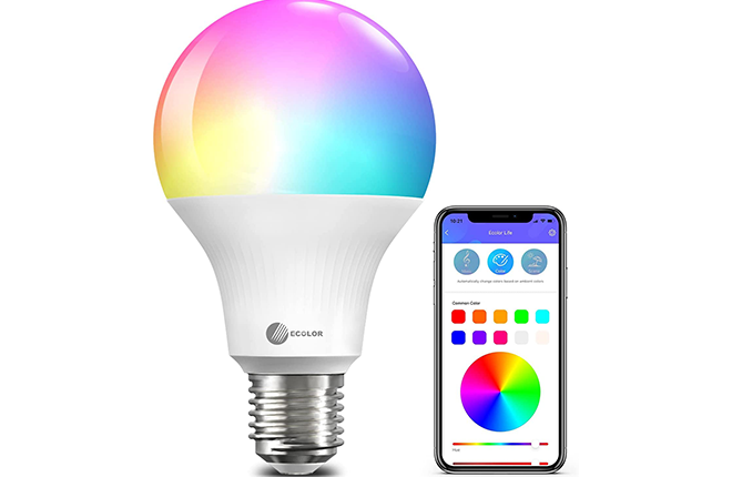 Ampoule LED à changement de couleur à intensité variable ECOLOR