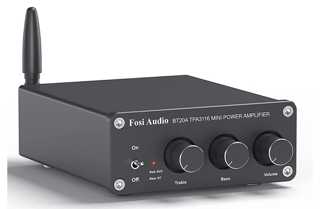 Fosi Audio BT20A เครื่องขยายเสียงและตัวรับสัญญาณบลูทูธ