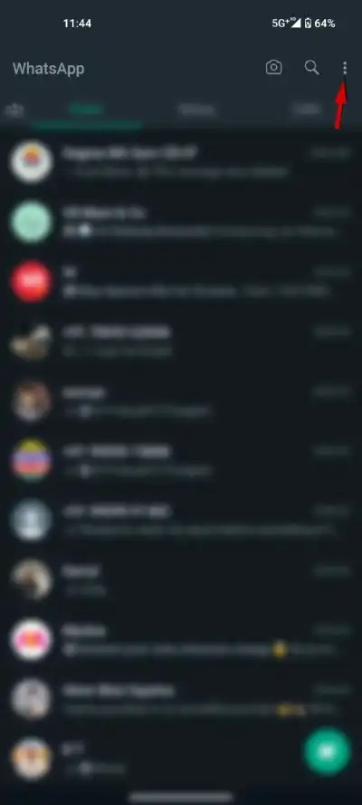 Ícone do menu WhatsApp Adnroid
