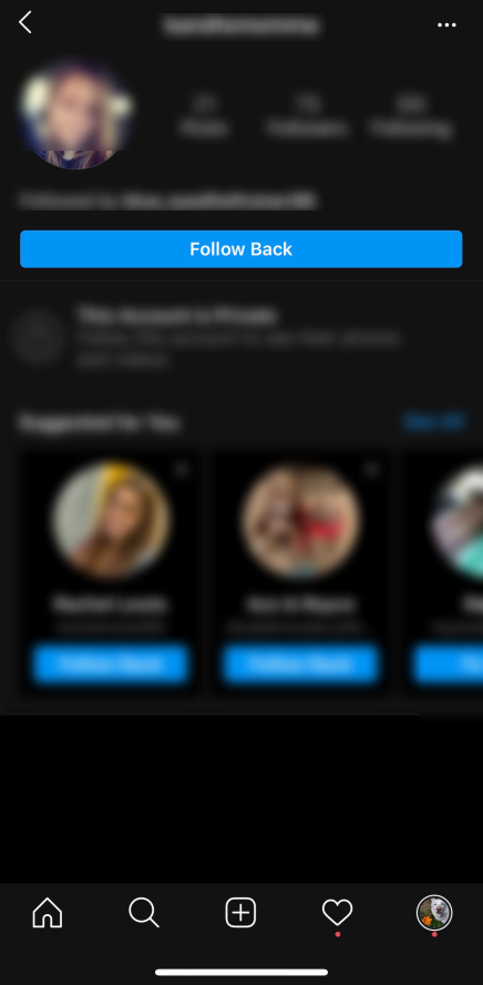 Uma captura de tela de um perfil no Instagram