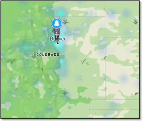 Interfejs użytkownika Snapchata SnapMap