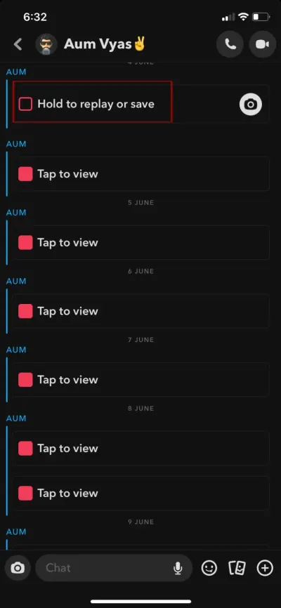 Snapchat กดค้างไว้เพื่อตอบกลับหรือบันทึก Snap