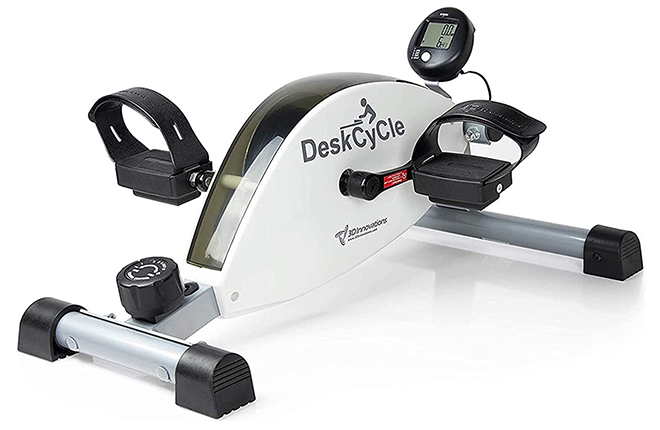 Exercitador de pedal de bicicleta sob a mesa DeskCycle