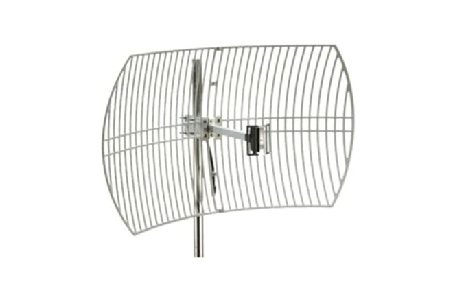 Antena tipo N direccional de alta ganancia Premiertek para exteriores de 2,4 GHz y 24 dBi