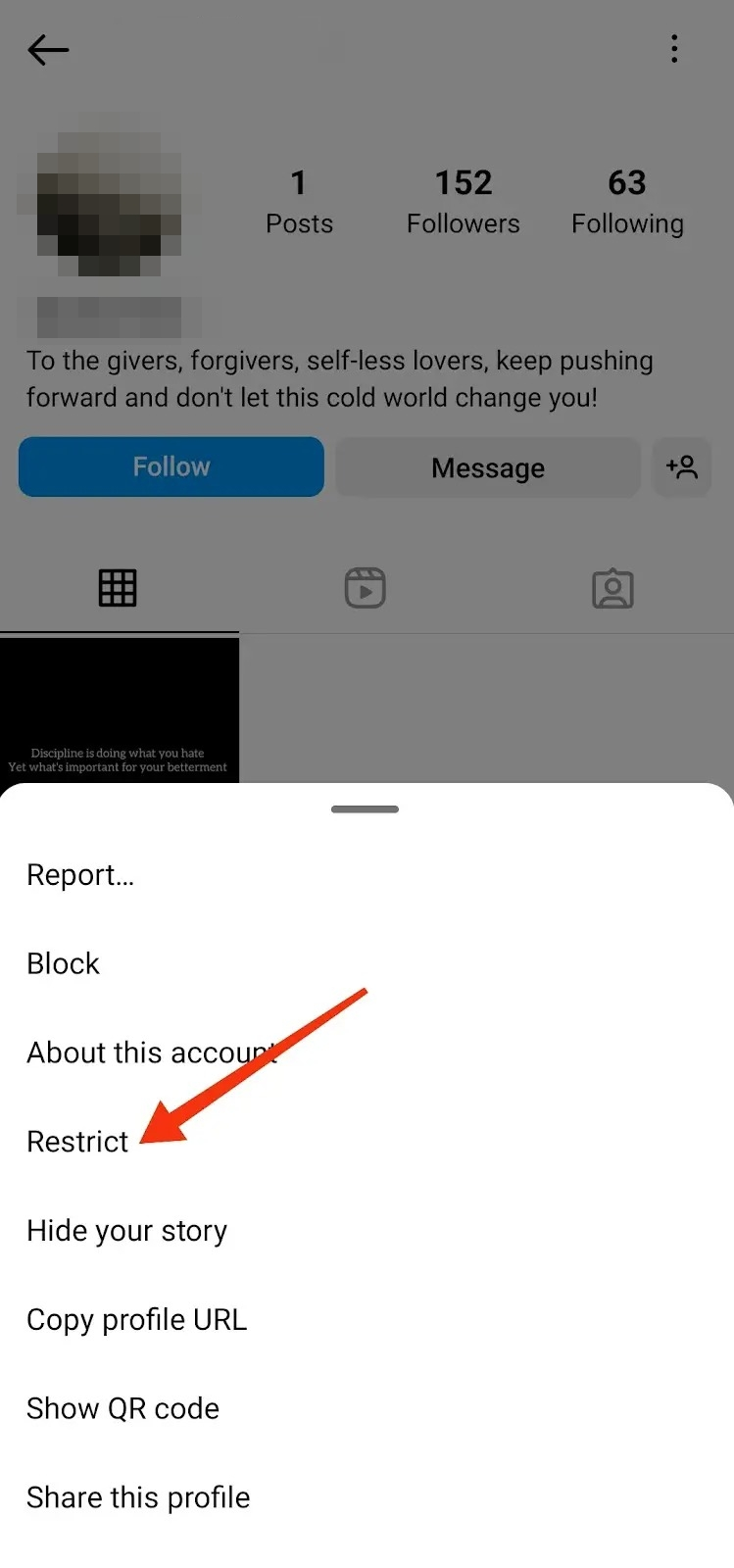 Instagram Kısıtlama Seçeneği