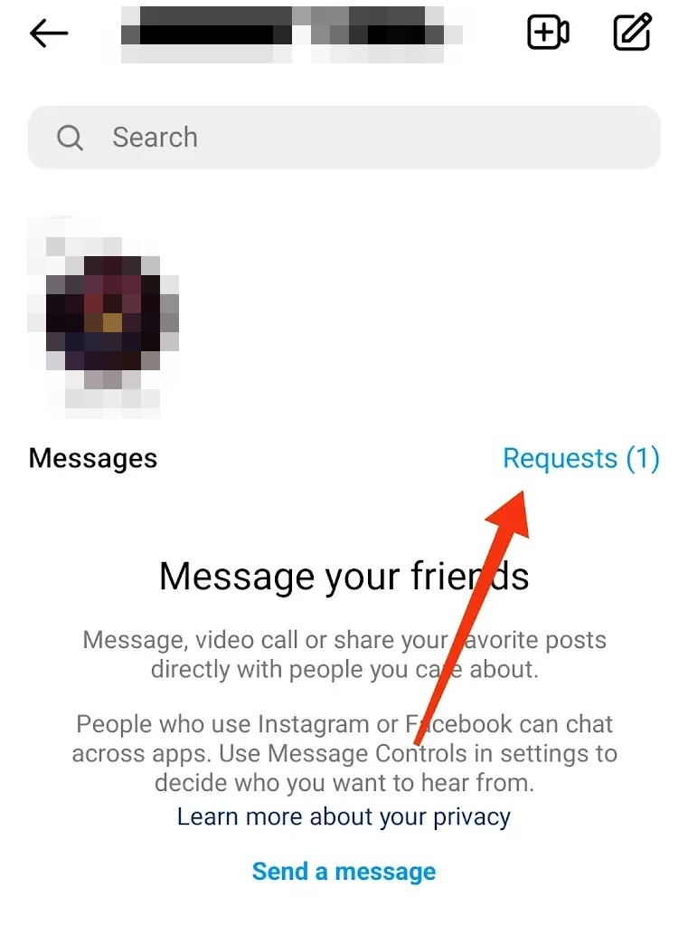 Demandes de messages Instagram