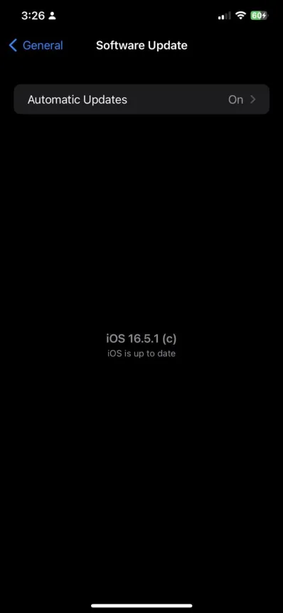 Atualização do software iOS