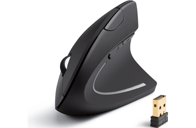 Mouse óptico ergonômico vertical sem fio Anker 2.4G