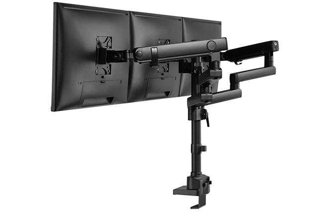 Suporte de mesa para braço de monitor triplo AVLT de 13"-27"