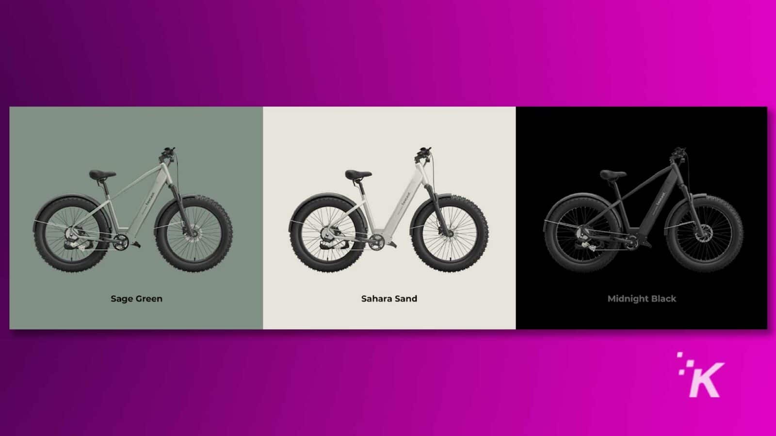 freebeat Morphrover ebike dalam 3 warna berbeda