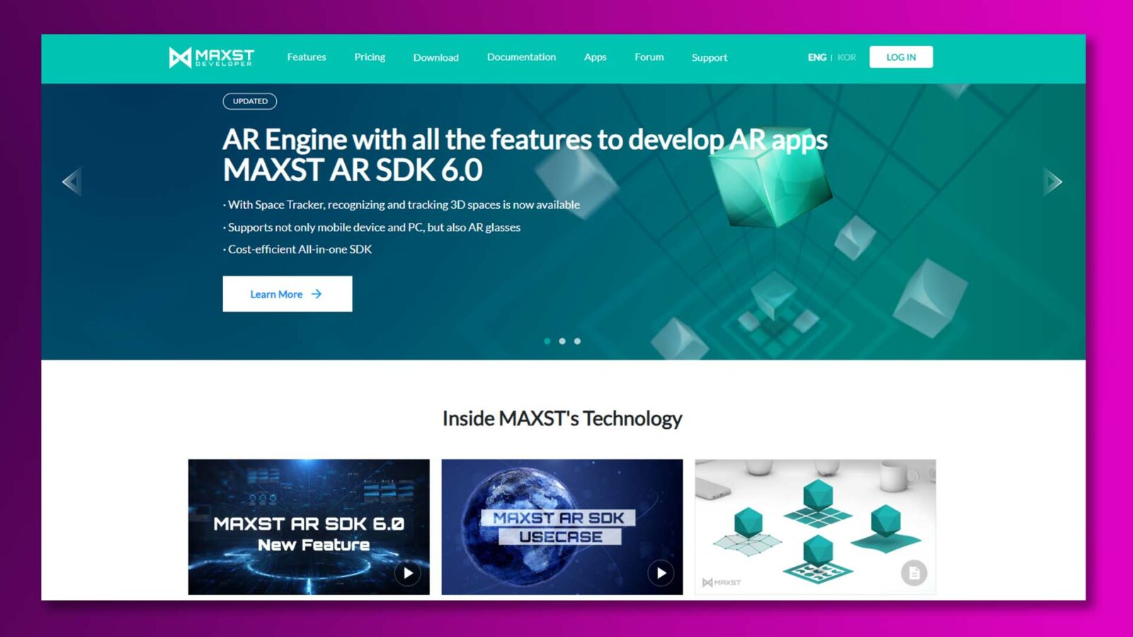 5 лучших Unity в SDKS 4 Maxst website