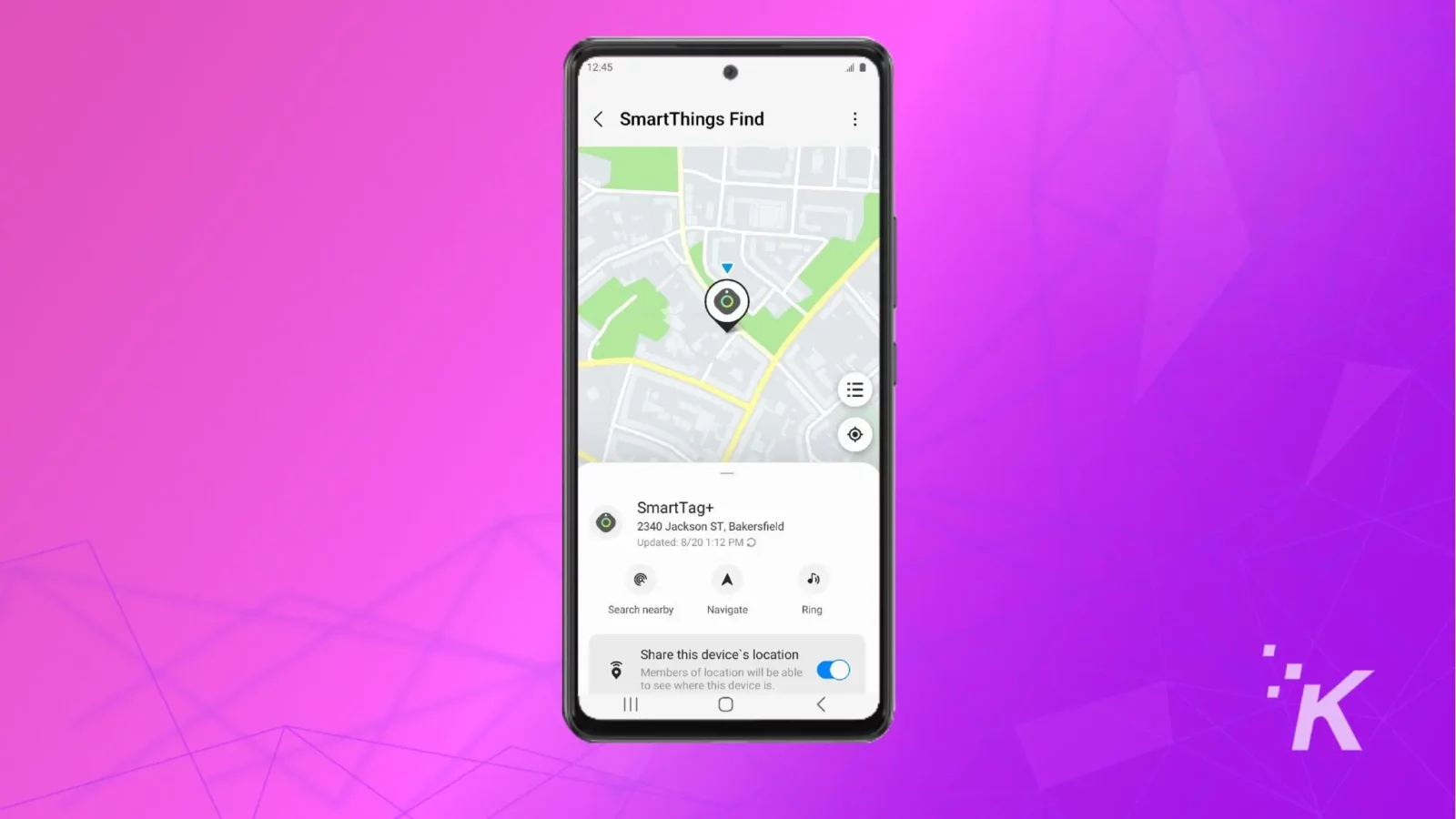 Les smarttags Samsung peuvent-ils fonctionner sans Internet ni Wi-Fi ? 8 Smartthings find interface showing location