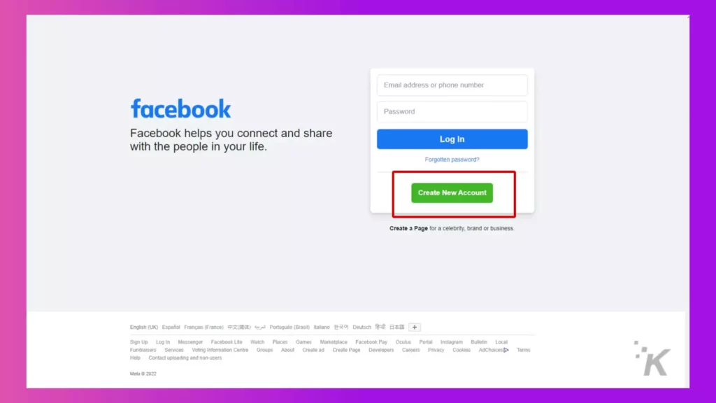 anonim bir facebook hesabı nasıl oluşturulur 11 Facebook sign up screen