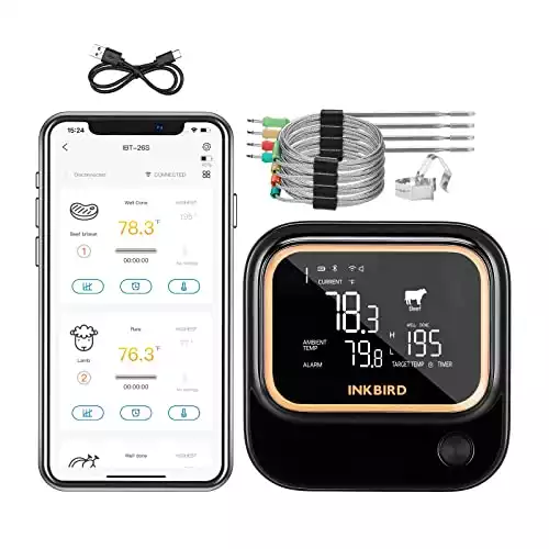 Inkbird Smart BBQ Thermometer: Präzisionsgrillen auf Knopfdruck 2 Inkbird ibt-26s smart bbq thermometer
