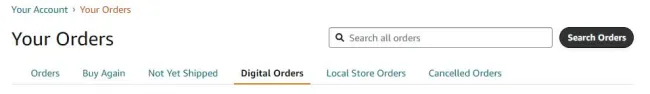 Amazon Digital-Bestellungen