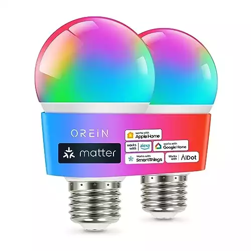 aidot linkind 和 orein 物质兼容的智能灯泡带来光明的未来 Orein matter a19 smart light bulbs