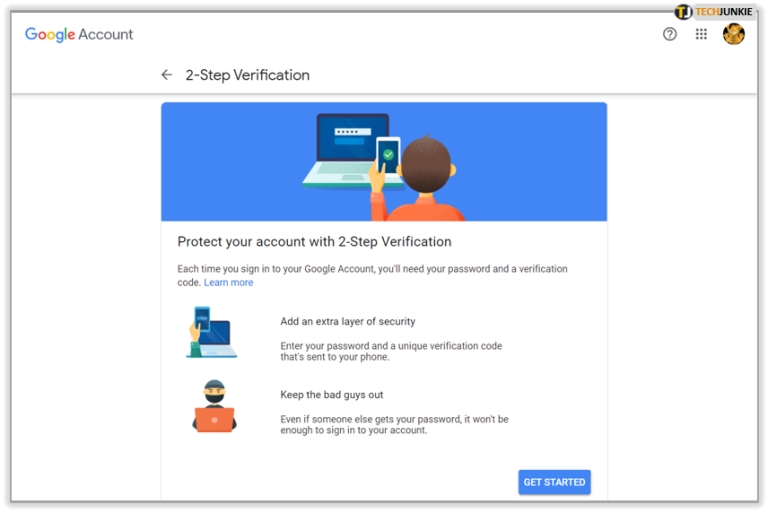 Verifica in due passaggi dell'Account Google