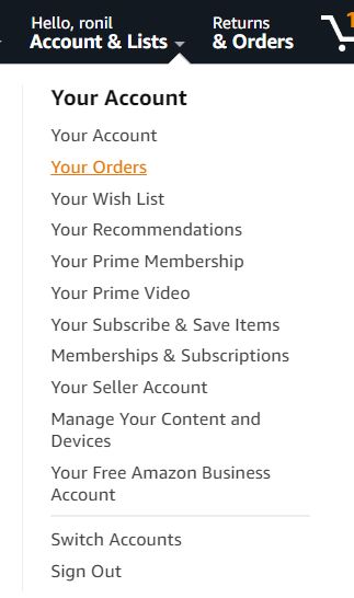 Amazon Ihre Bestellungen