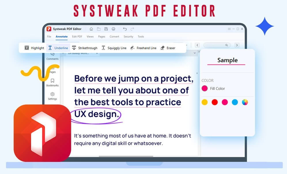 Consola systweak PDF Editor