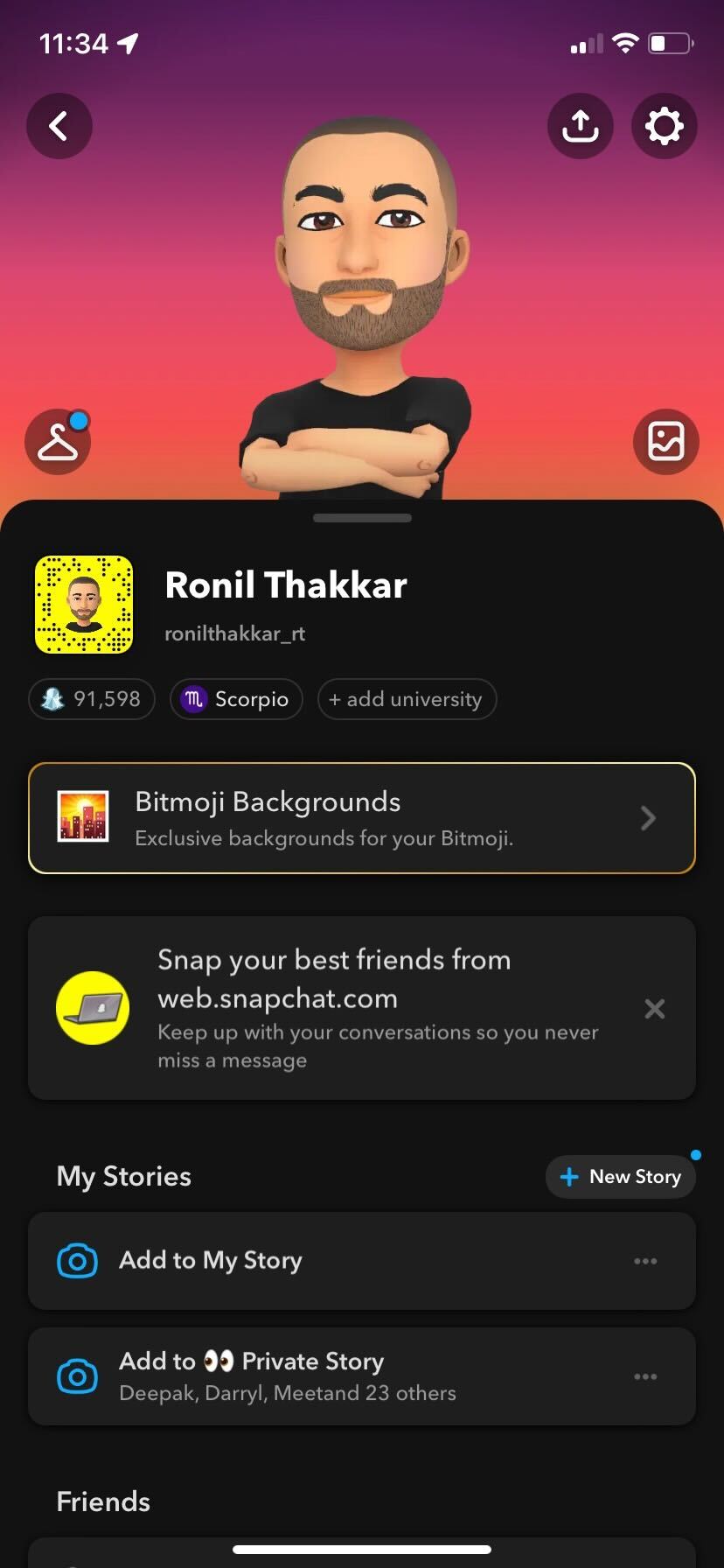 Snapchat-Profil