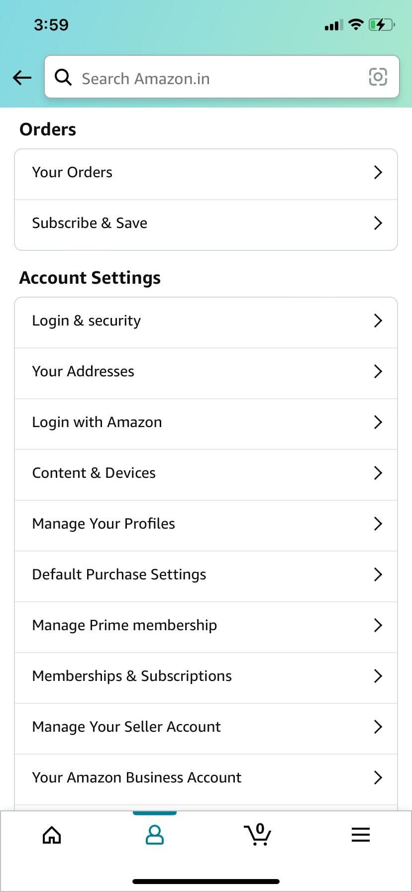 Amazonアプリのログインとセキュリティ