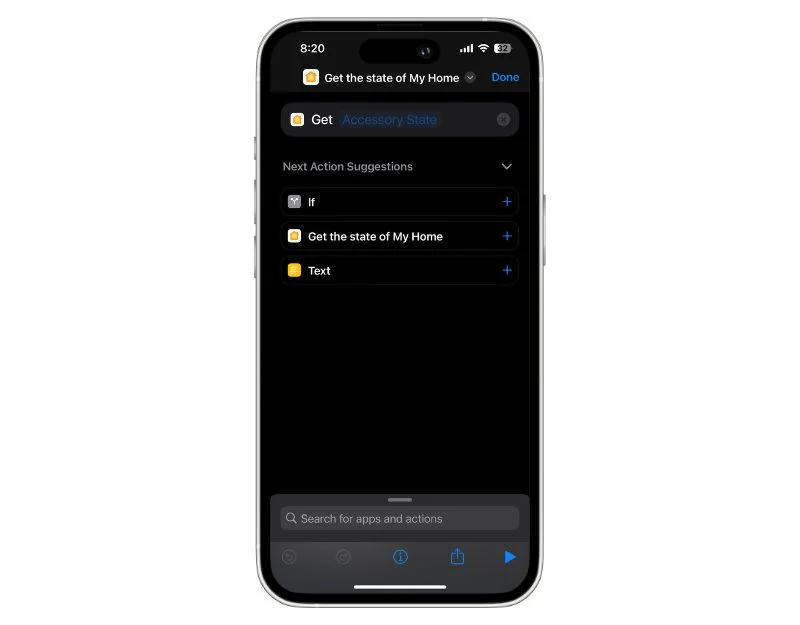 control your smart home devices using the action button