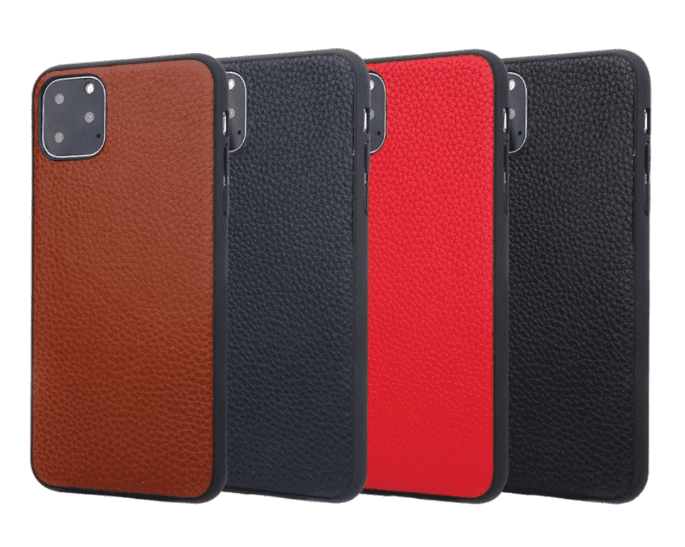 Funda de TPU suave de cuero genuino para iPhone 11