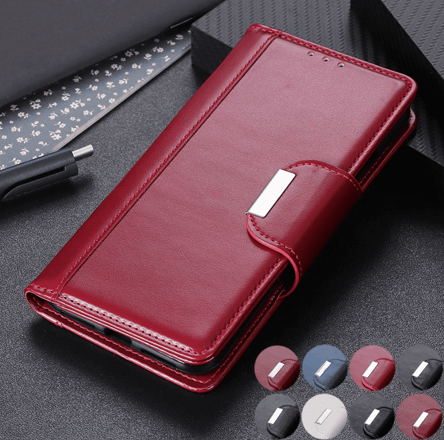 Estuche tipo billetera de cuero magnético Business de cuerpo completo para iPhone 11