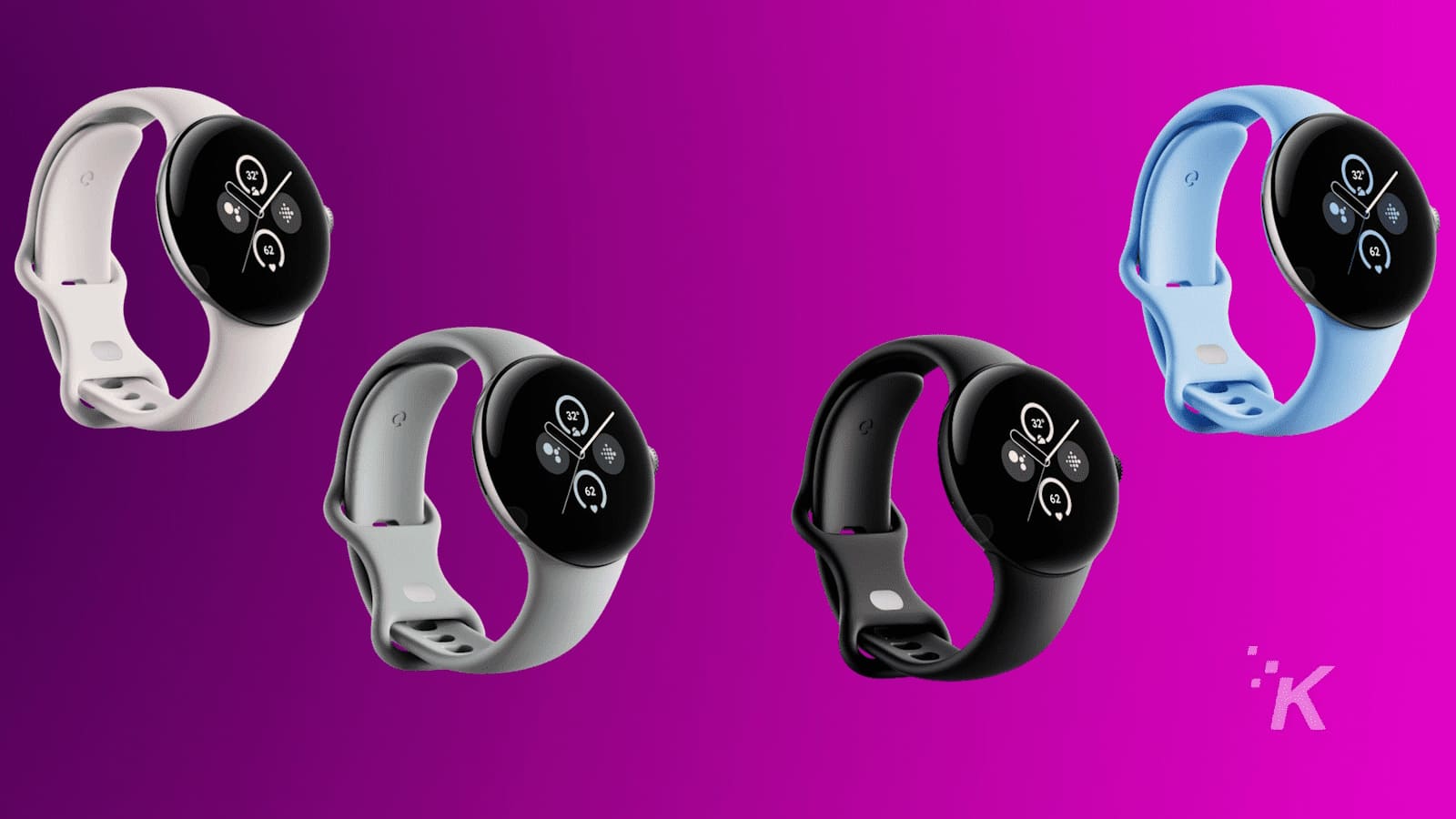 Google Pixel Watch 2 以所有顏色呈現