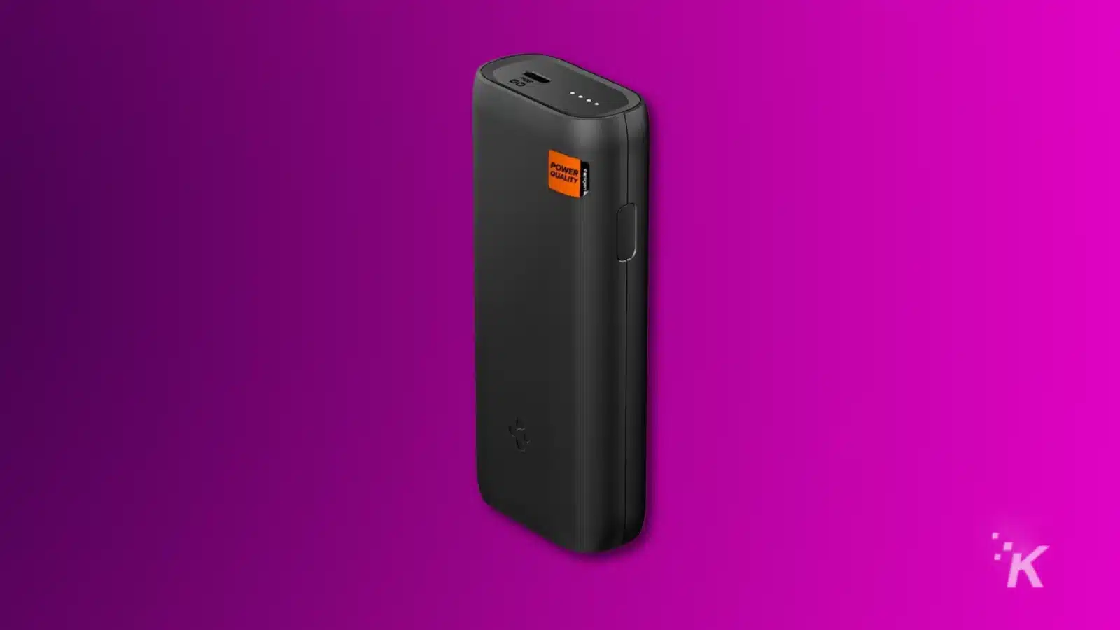 أفضل الملحقات لجهاز Samsung Galaxy Z Flip 5 في عام 2023 Spigen arcpack 30w power bank on a purple background