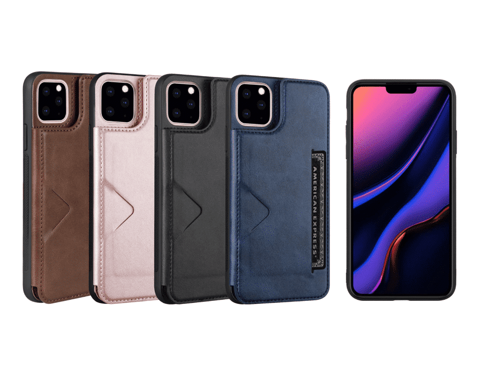 Funda tipo billetera de cuero PU V&K para iPhone 11 Pro