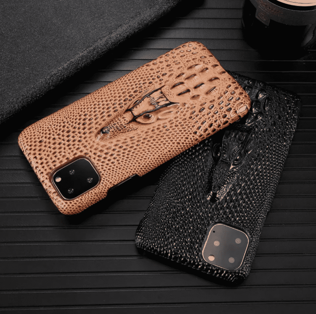 Funda de cuero 3D estereoscópica para iPhone 11 Pro