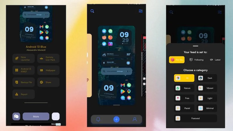palette app screenshot with features