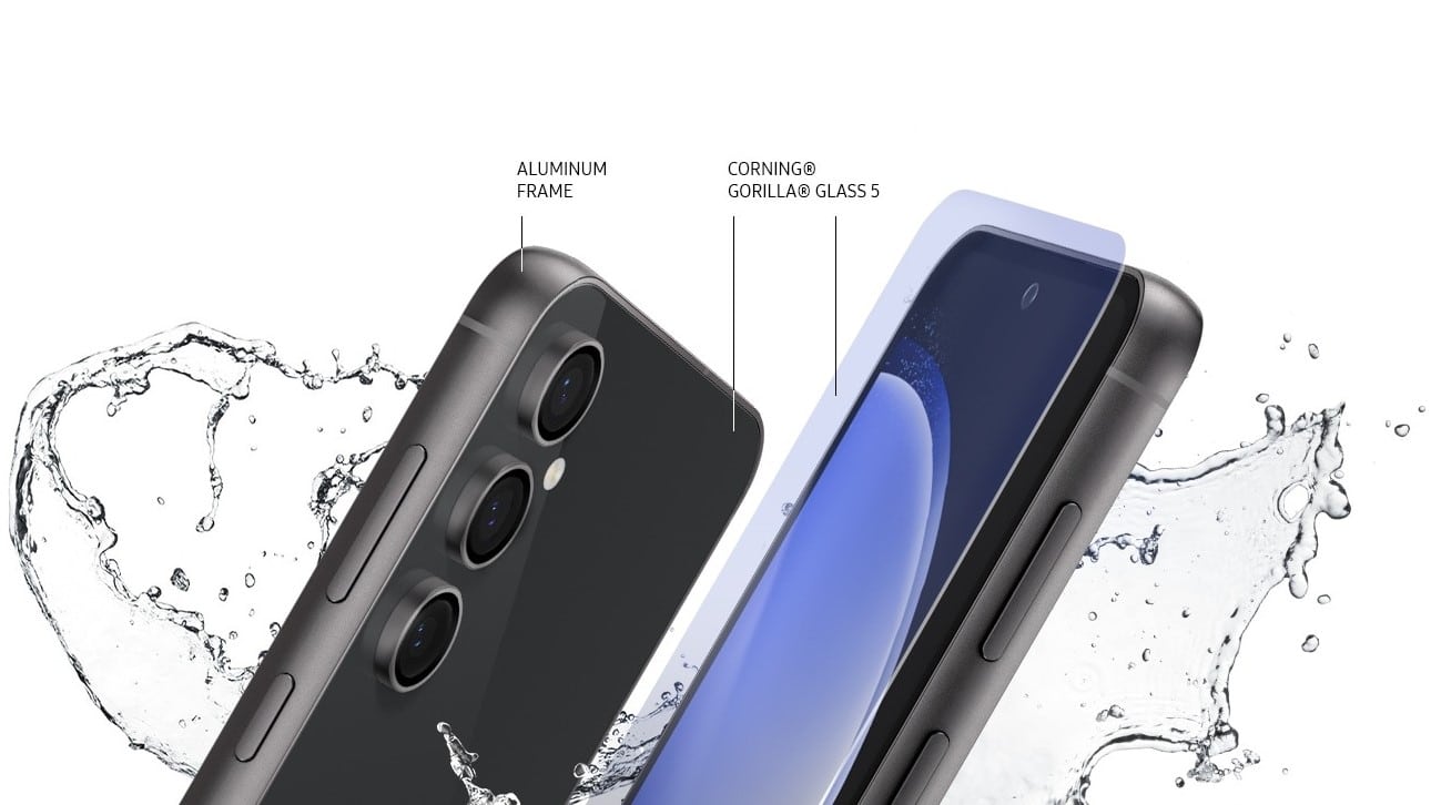 Na zdjęciu ramka wykonana z aluminium i szkła Gorilla Glass 5.