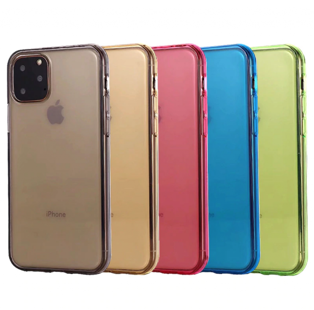 Huse din silicon Transparent Candy Color Comanke pentru iPhone 11