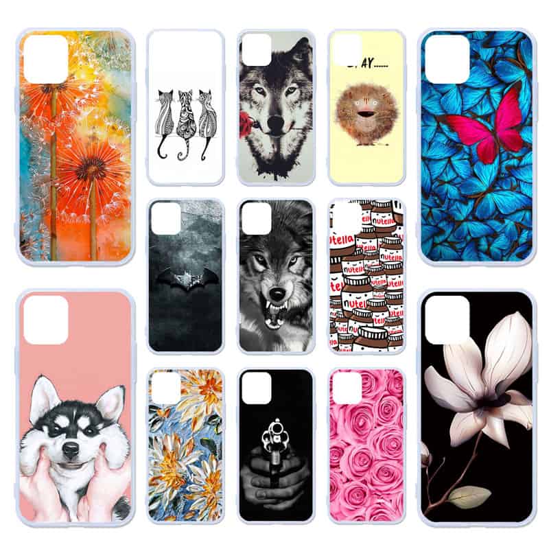 AKABEILA Coques en silicone peintes DIY pour iPhone 11