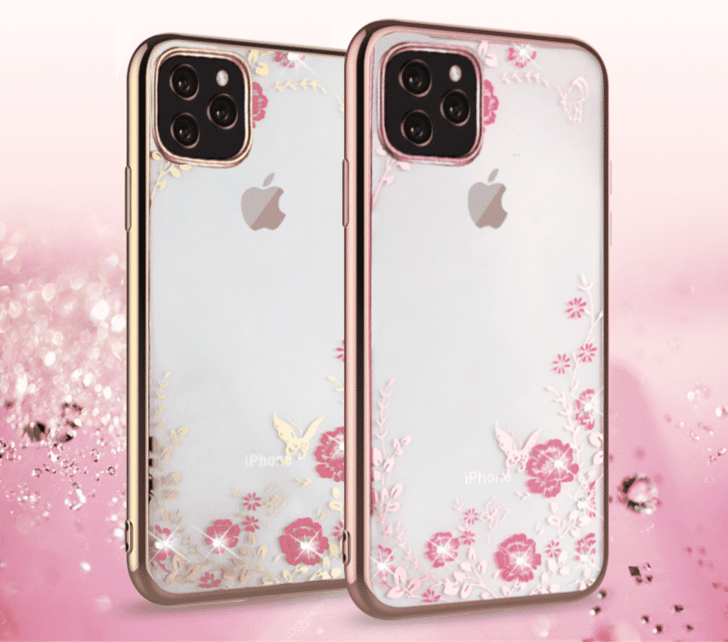 MOESOE Glitter Diamond Flower Case untuk iPhone 11