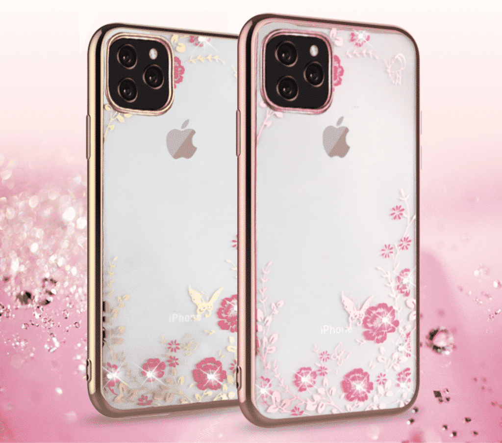 Etui MOESOE Brokatowe Diamentowe Kwiaty do iPhone'a 11