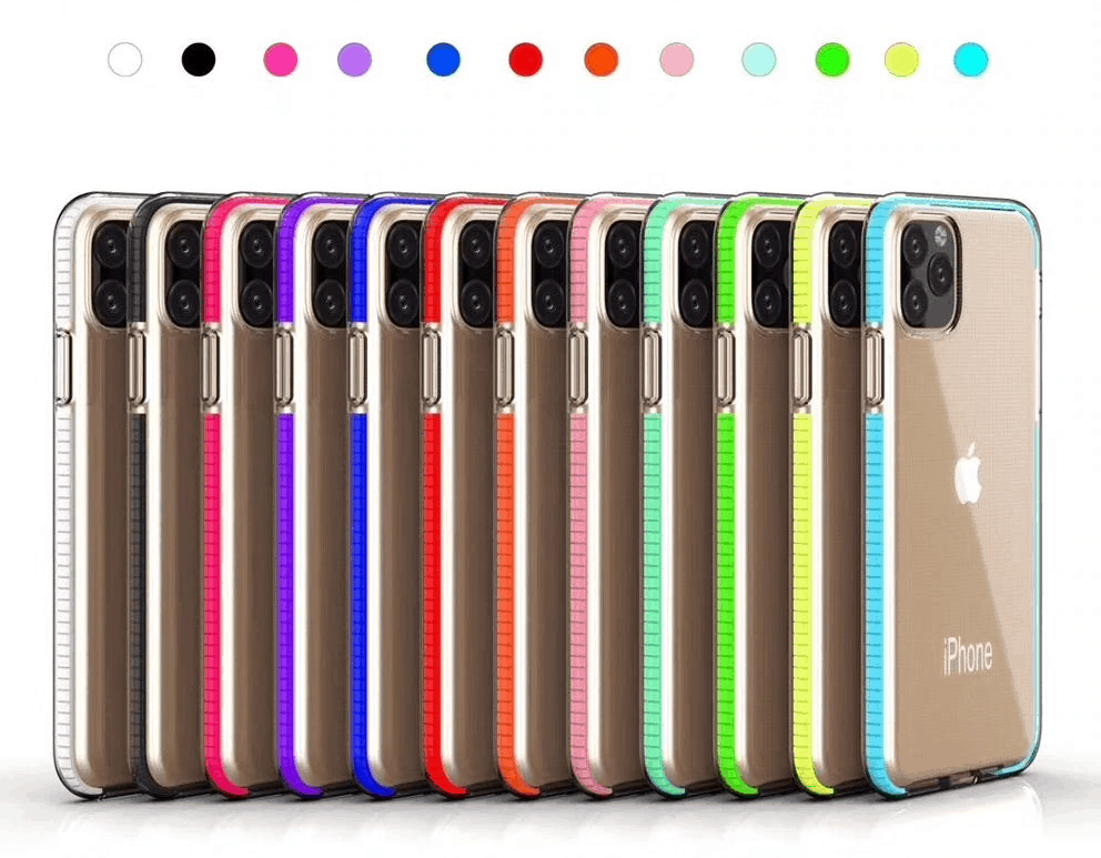 Estuches transparentes con marco de color URCASE para iPhone 11