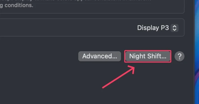 open night shift settings