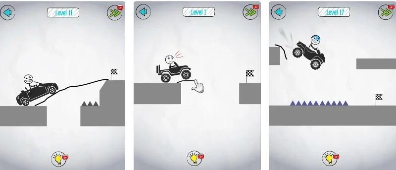draw-bridge-stickman-car-game-on ipad