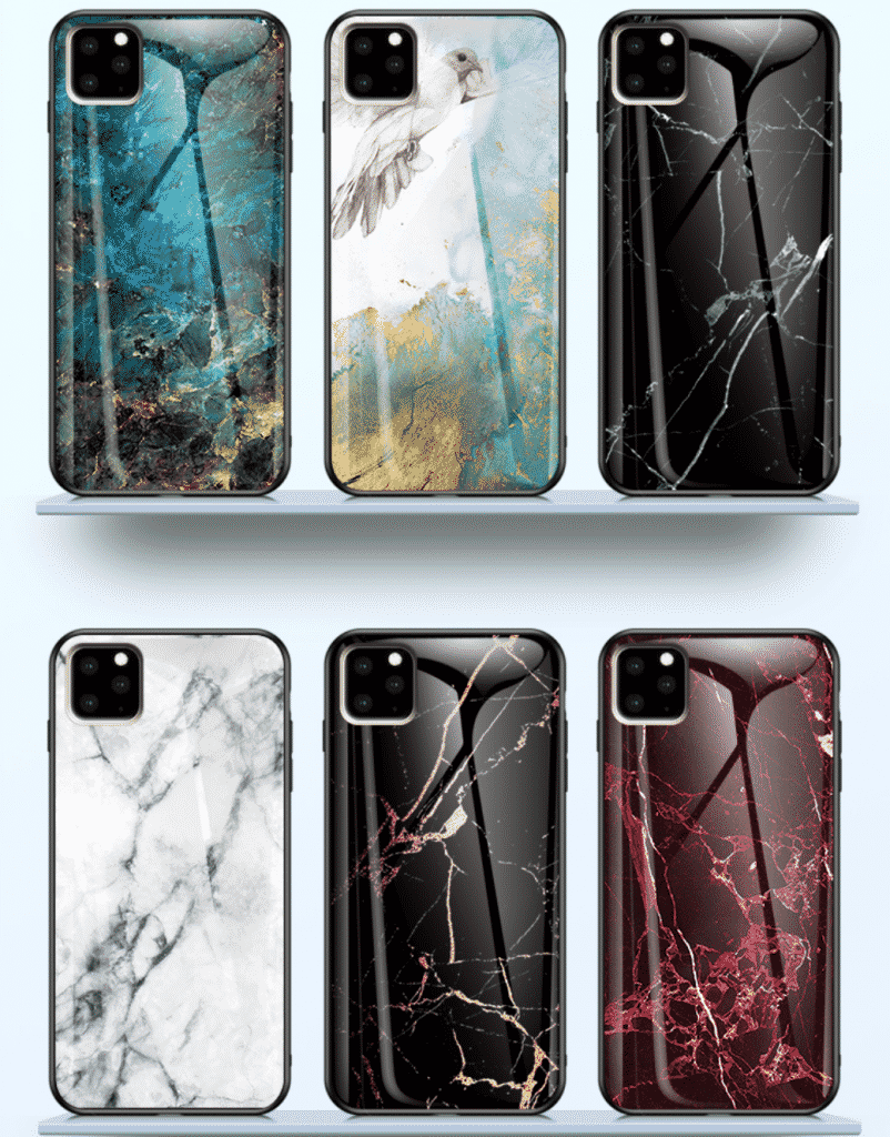 KEYSION iPhone 11 Pro 手机壳,采用钢化玻璃大理石设计