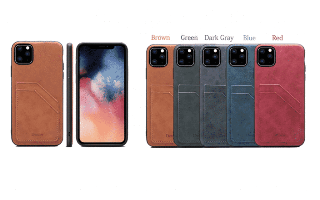 Custodia in pelle doppia carta per iPhone 11