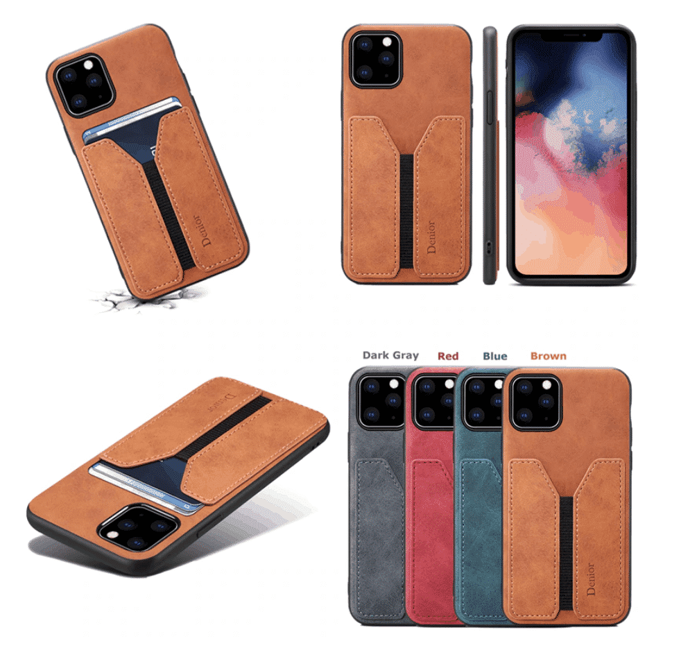 เคสหนังใส่บัตรแบบหรูหราสำหรับ iPhone 11 Pro