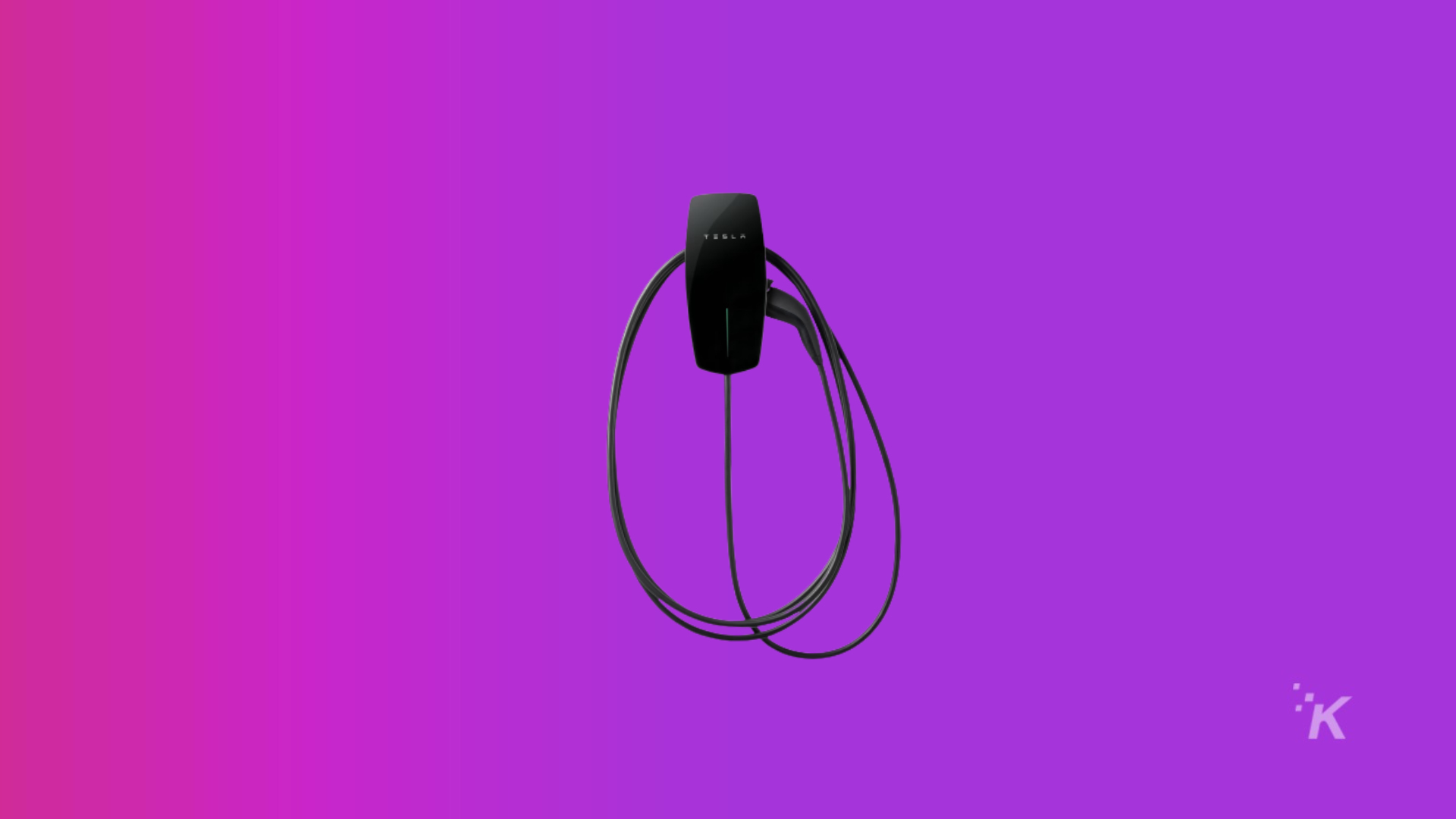 сколько времени нужно, чтобы зарядить теслу? Image of the wall charger used to charge a tesla