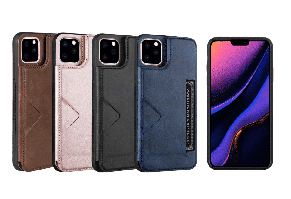 Casing Dompet Kulit V&K PU untuk iPhone 11, iPhone 11 Pro, dan iPhone 11 Pro Max