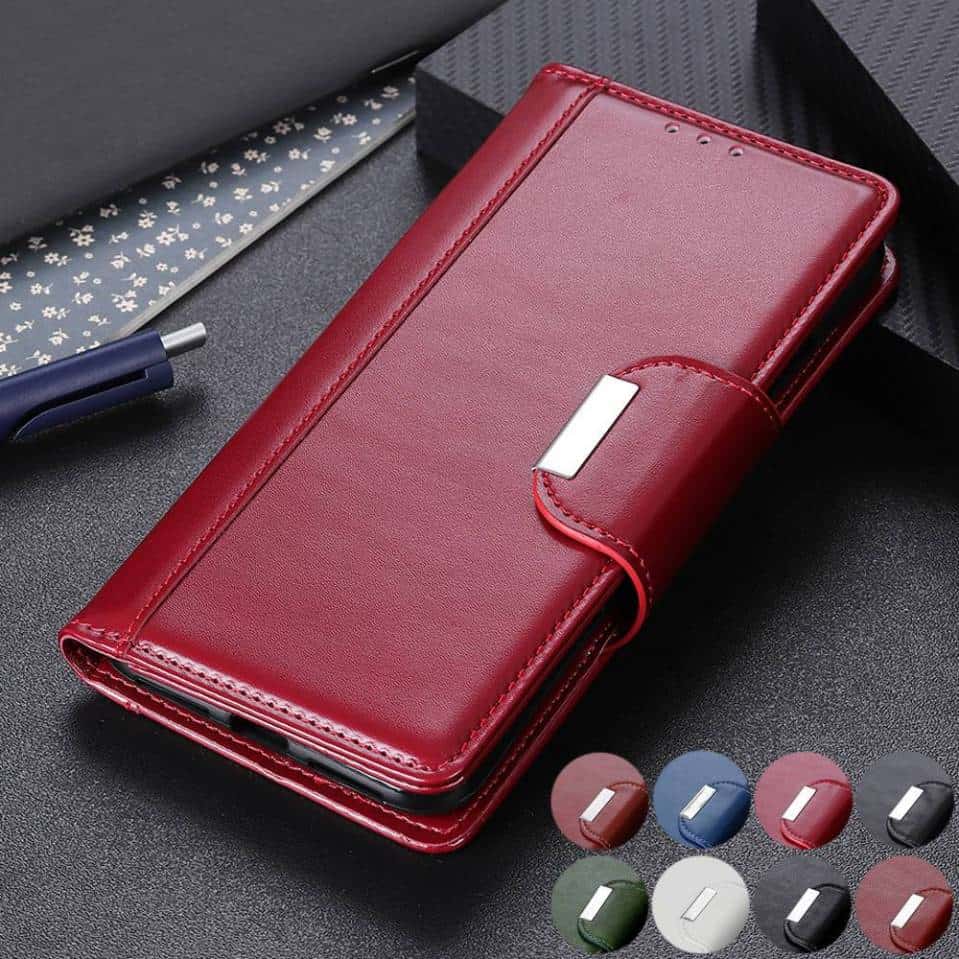 Casing Dompet Kulit Magnetik Bisnis Seluruh Tubuh untuk iPhone 11, iPhone 11 Pro, dan iPhone 11 Pro Max