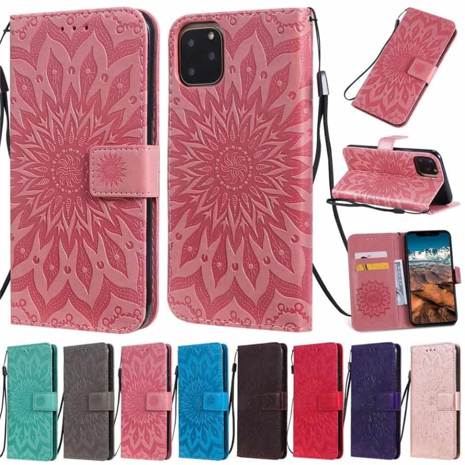 เคสกระเป๋าสตางค์ลายดอกไม้ Flip Girls สำหรับ iPhone 11, iPhone 11 Pro และ iPhone 11 Pro Max