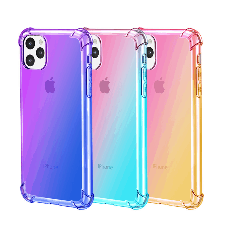Husă gradient din silicon transparent pentru iPhone 11, iPhone 11 Pro și iPhone 11 Pro Max